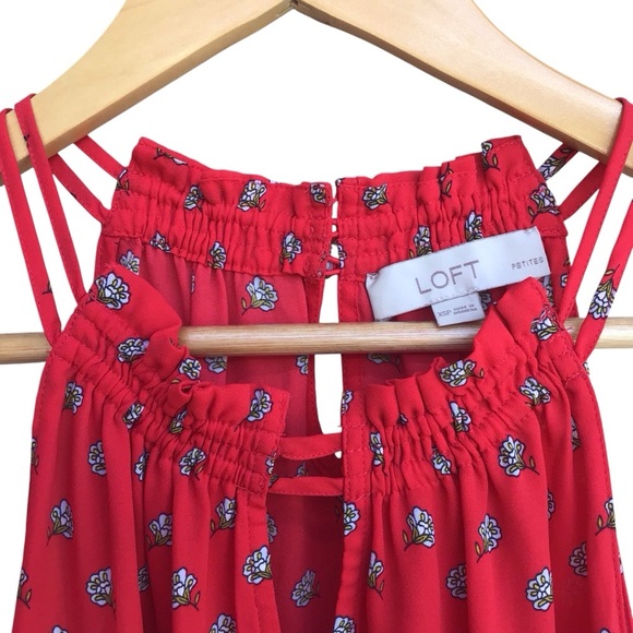 Loft Marigold Peplum Halter Blouse Women’s Size XSP NEW - Picture 5 of 8